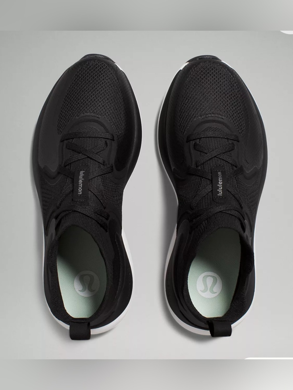 lululemon athletica Women's Black Knit Slip-On Running Shoes - Picture 3 of 12